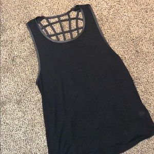 Black workout tank